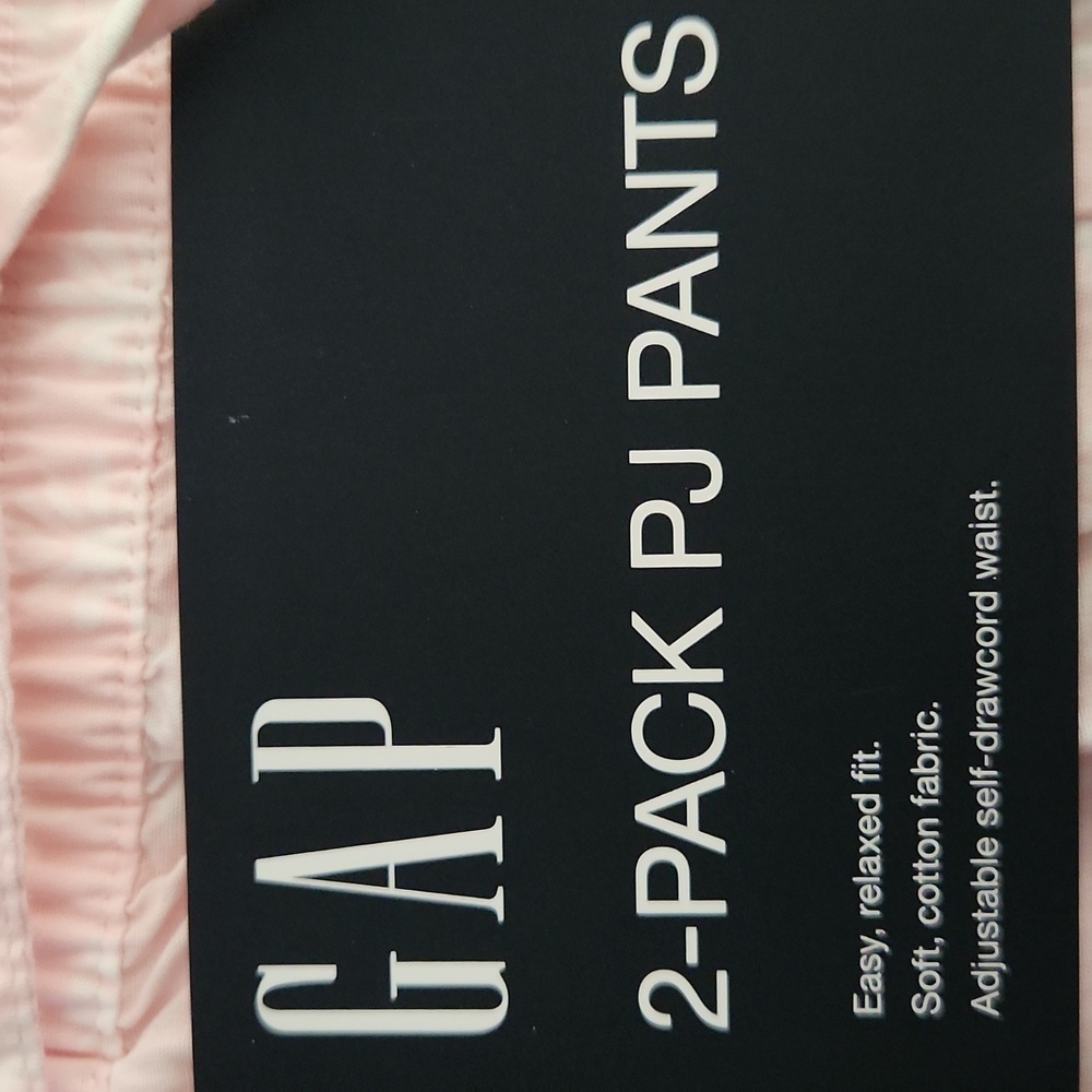 NEW! GAP 2-Pack Women Pink Blue Striped Pajama Sleepwear Pants Soft Cotton Large - Picture 14 of 15